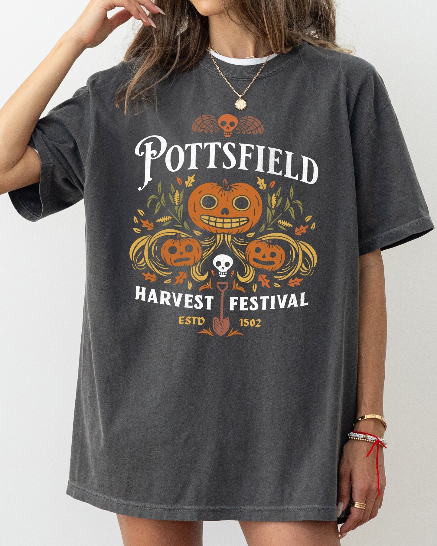 Pottsfield, Harvest Festival, Funny, Spooky, Witch, Aesthetic, Meme, Halloween, Costume, Tshirt Comfort Colors T-Shirt
