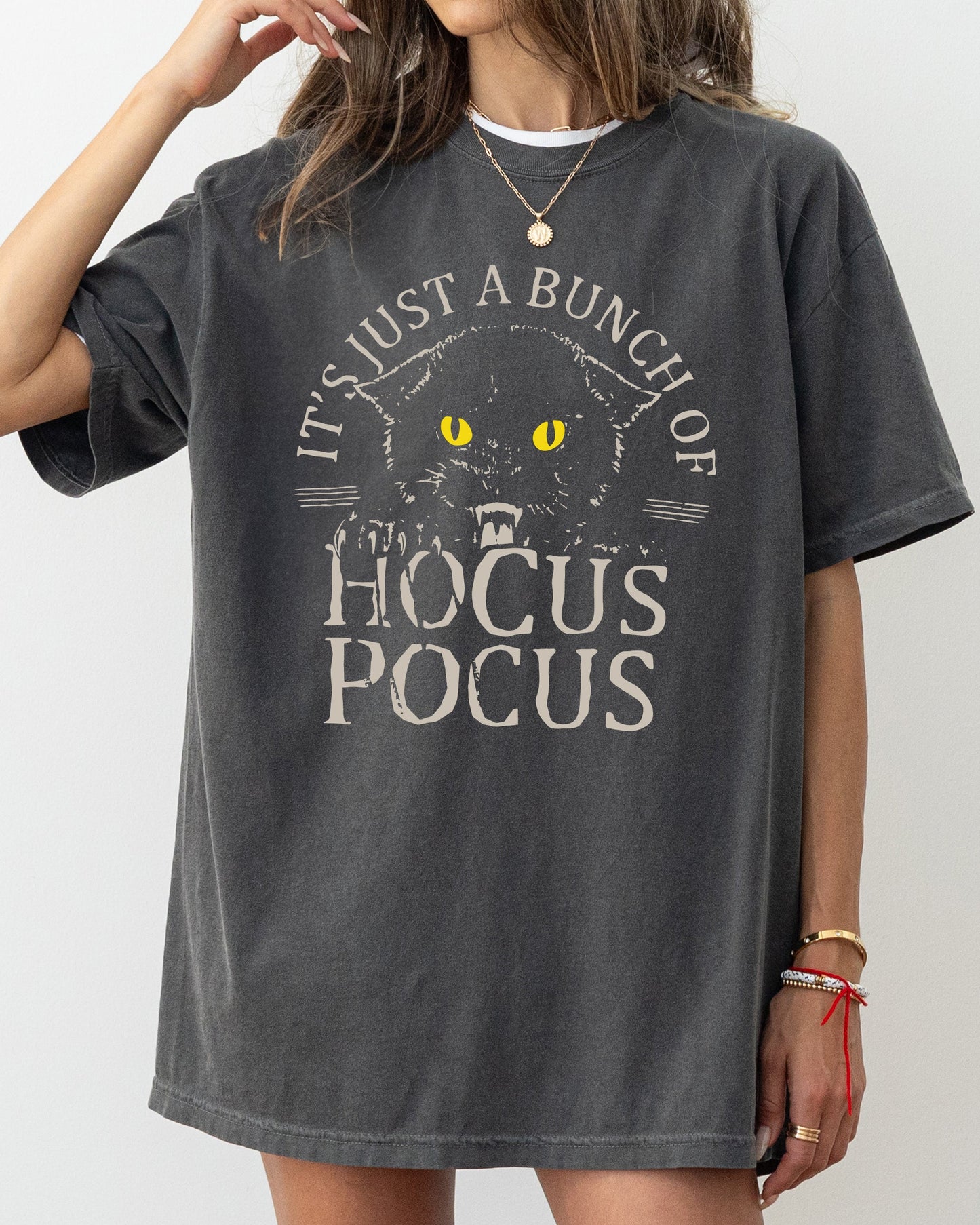 Bunch of Hocus Pocus Cat Funny Spooky Witch Halloween Costume Tshirt Comfort Colors T-Shirt