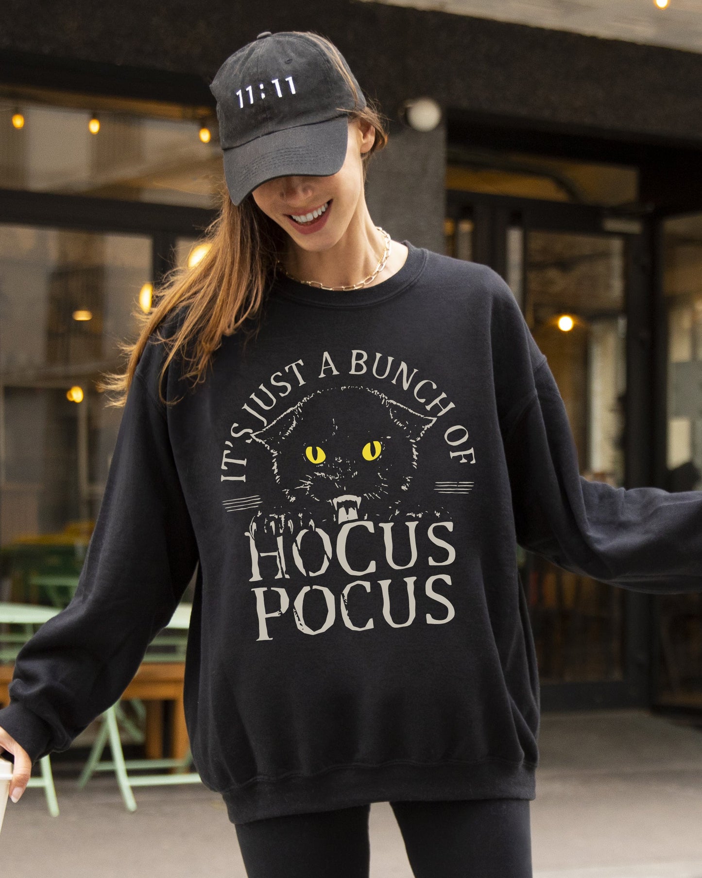 Bunch of Hocus Pocus Cat Funny Spooky Witch Halloween Costume Sweatshirt