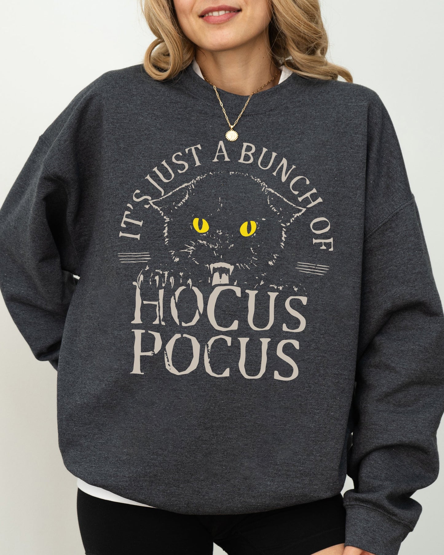 Bunch of Hocus Pocus Cat Funny Spooky Witch Halloween Costume Sweatshirt