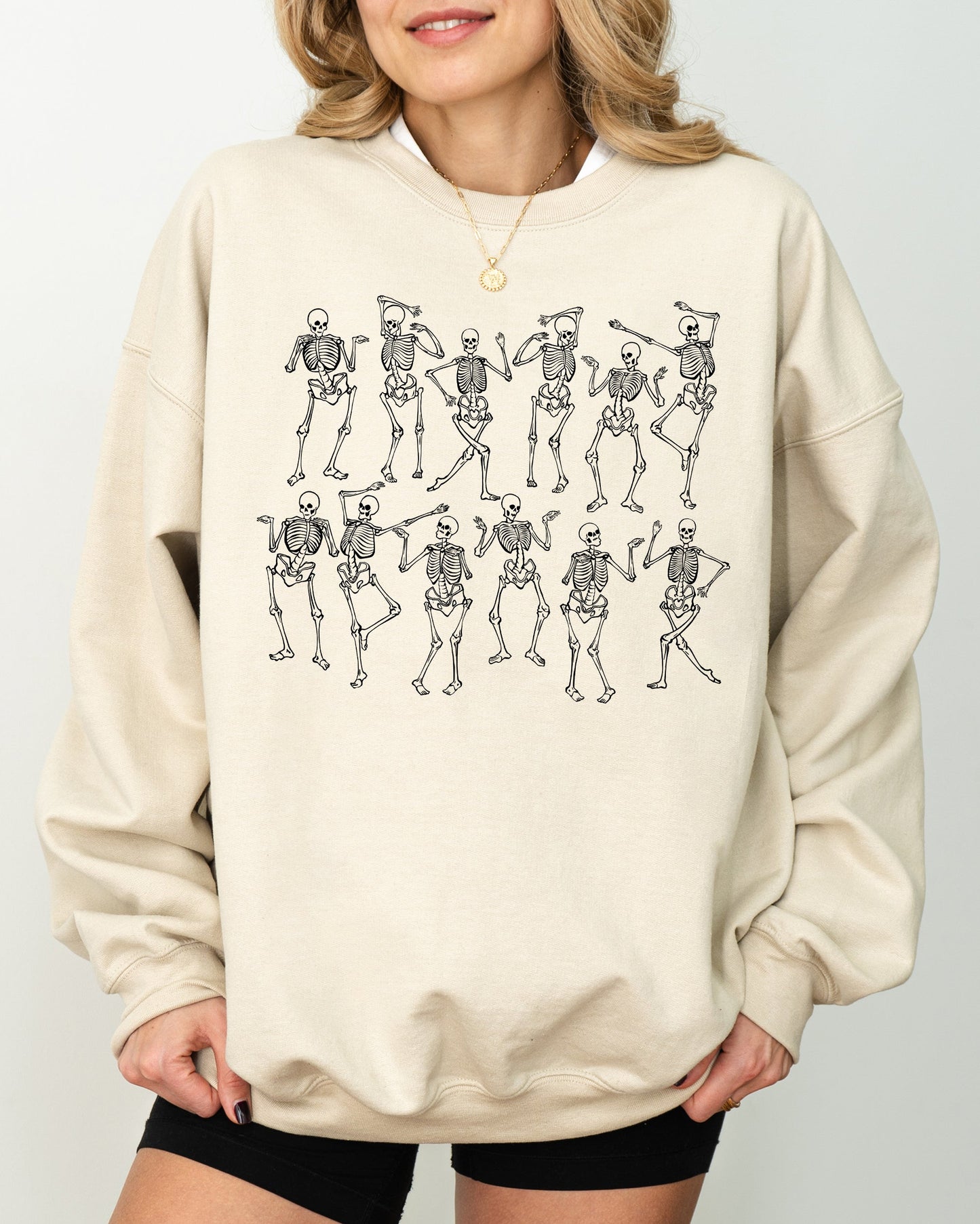 Dancing Skeletons Funny Halloween Costume Sweatshirt