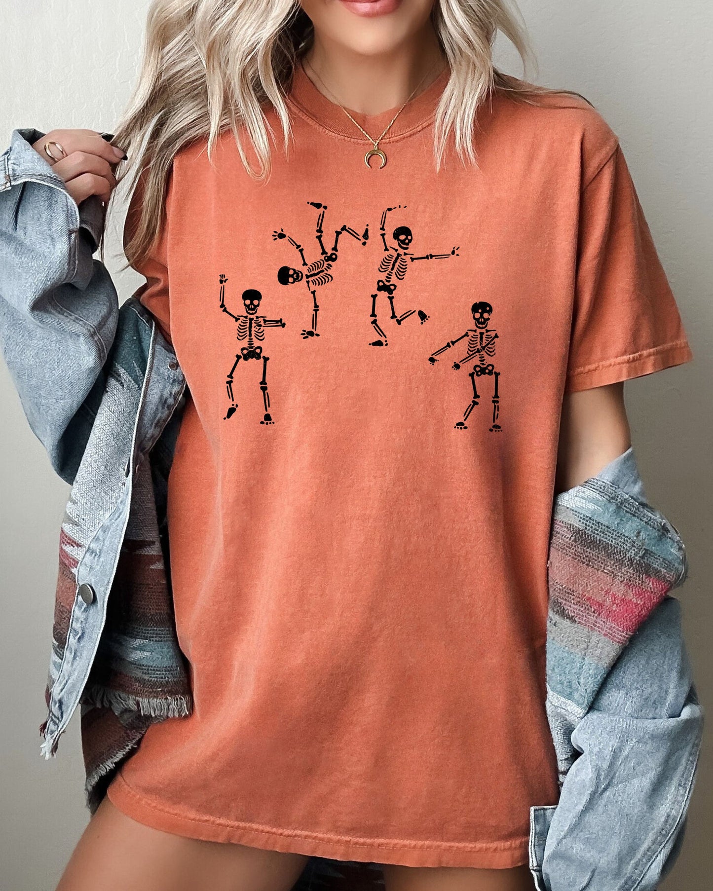 Funny Dancing Skeletons Graphic Comfort Colors T-Shirt
