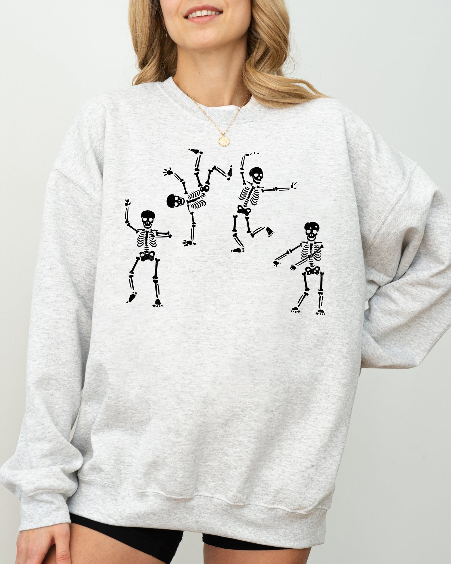 Funny Dancing Skeletons Costume Sweatshirt Soft Fleece Interior Unisex