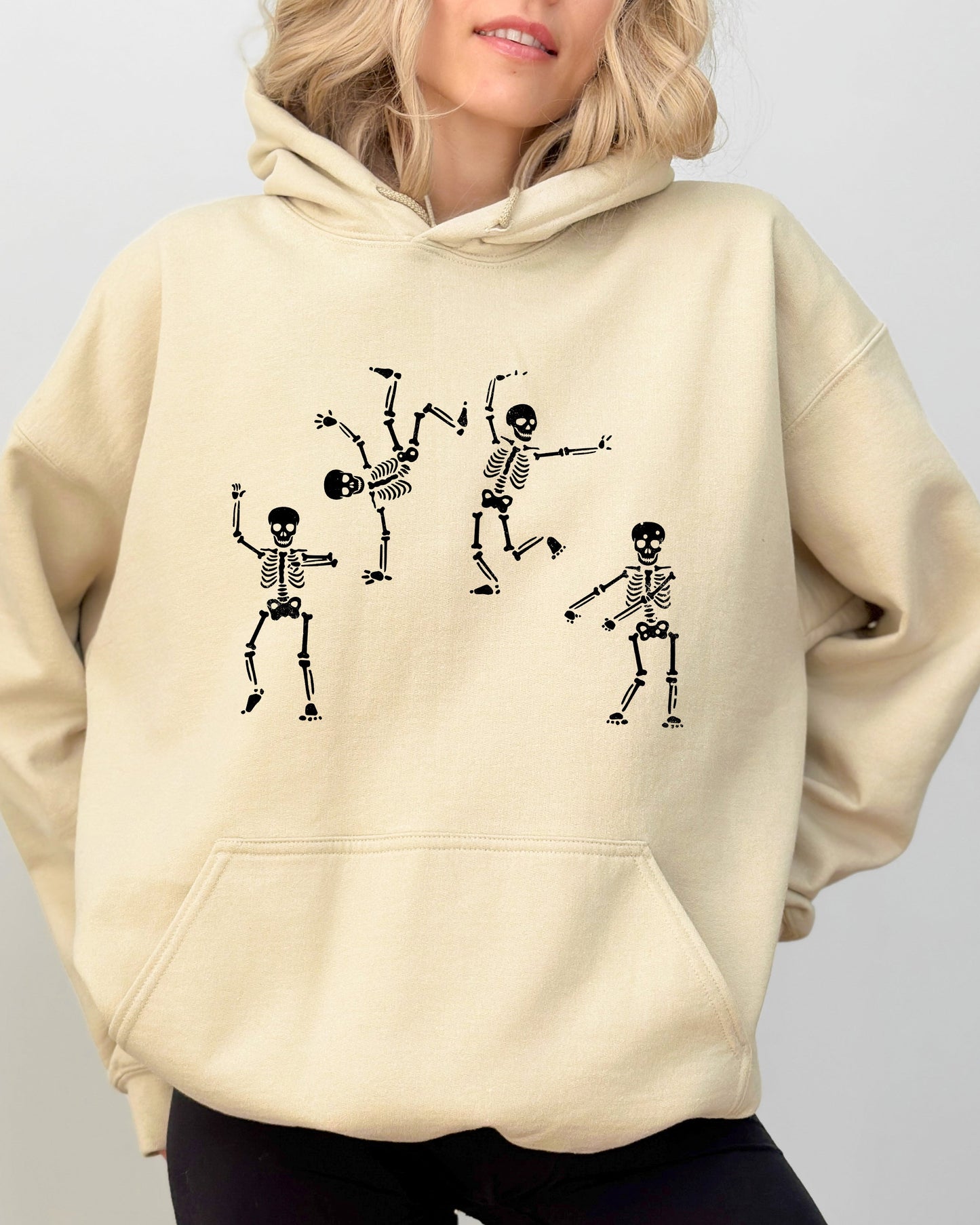 Funny Dancing Skeletons Halloween Costume Hoodie Hooded Sweatshirt