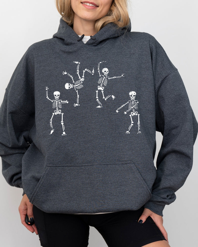 Funny Dancing Skeletons Halloween Costume Hoodie Hooded Sweatshirt