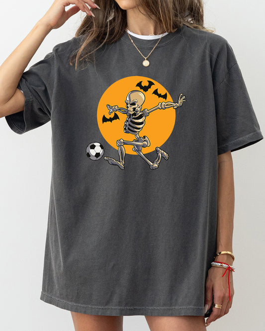 Football Player Skeleton Graphic Vintage Comfort Colors T-Shirt