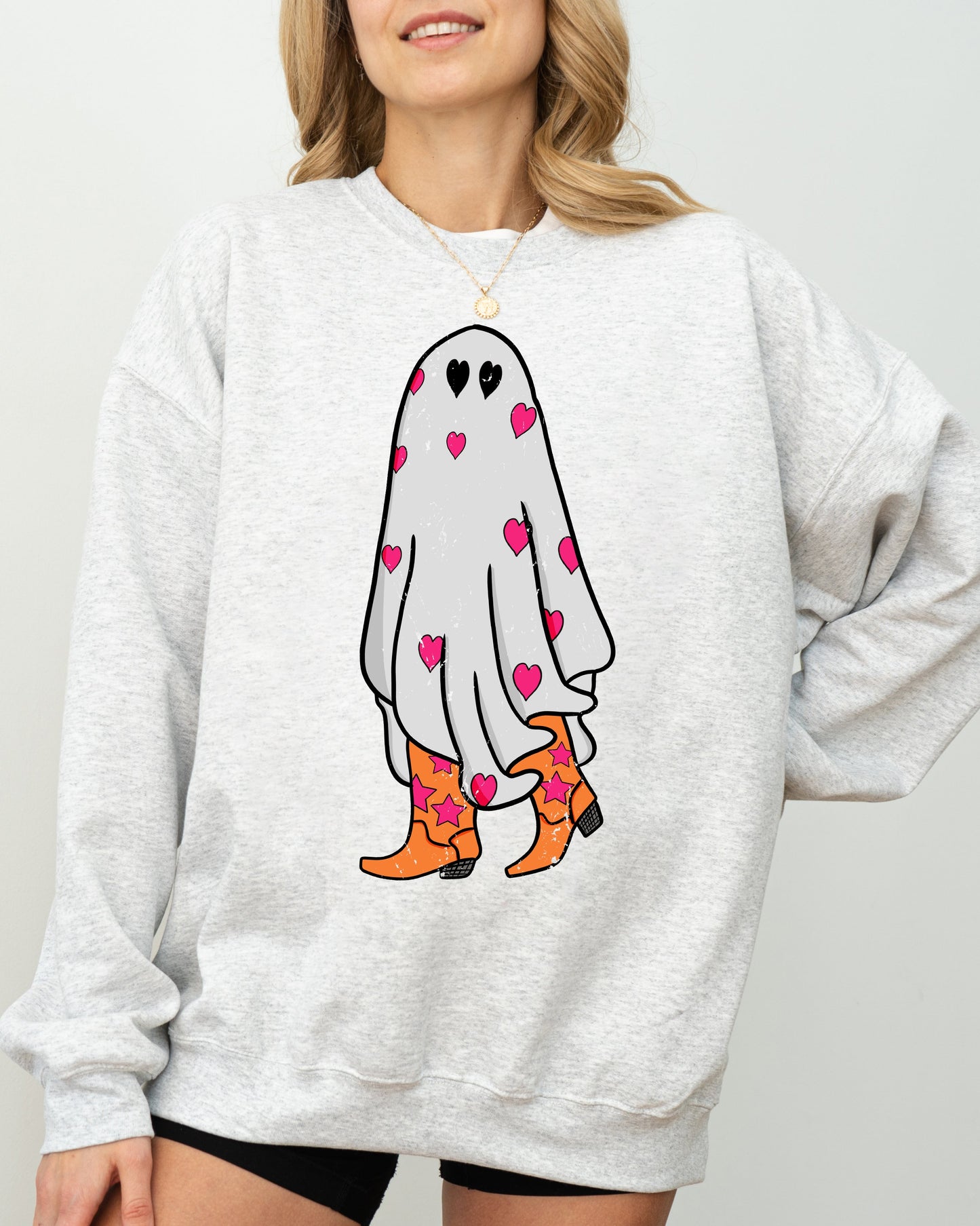 Cowgirl Ghost Western Skeleton Witch Skull Costume Sweatshirt