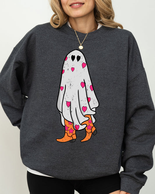 Cowgirl Ghost Western Skeleton Witch Skull Costume Sweatshirt