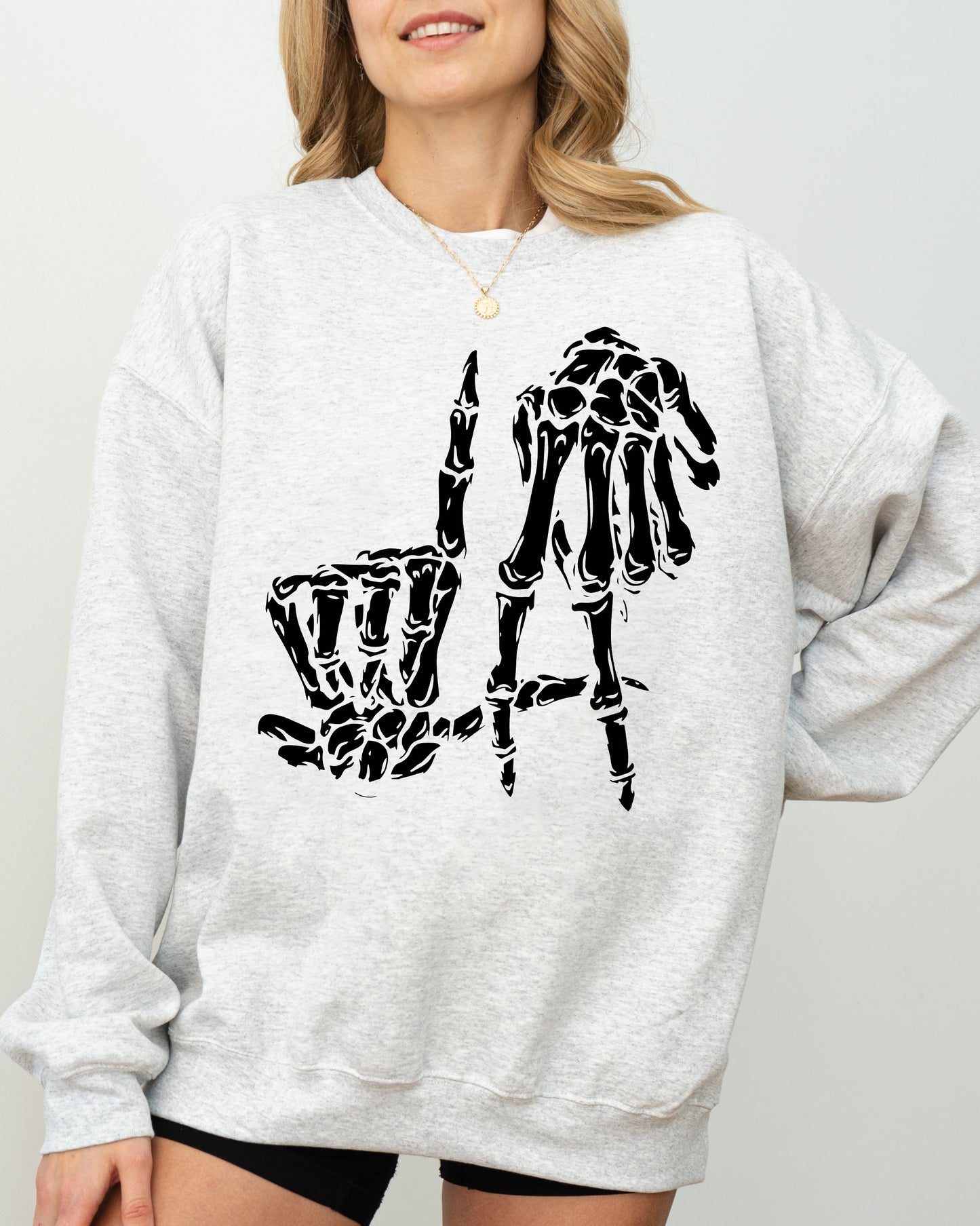 Skeleton, Ghost, Witch, Skull, Funny, Spooky, Aesthetic, Meme, Halloween, Costume Sweatshirt