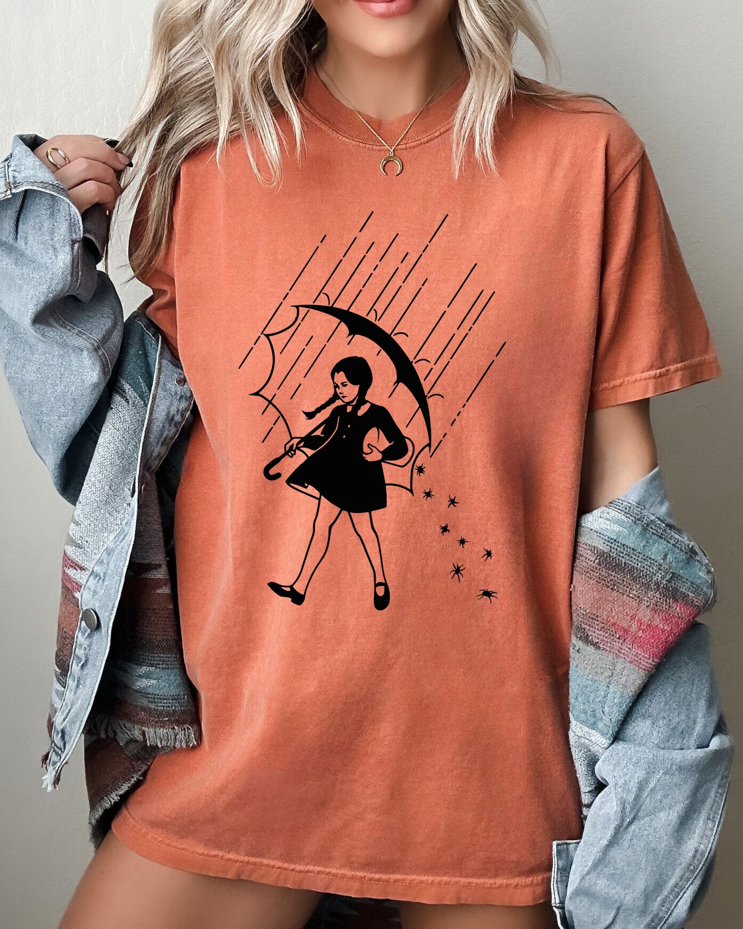 Wednesday Skeleton Ghost Witch Skull Halloween Costume Tshirt Comfort Colors T-Shirt