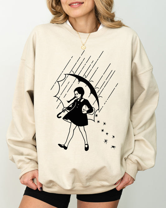 Halloween Costume Sweatshirt Wednesday Skeleton Ghost Witch Skull Funny Spooky Aesthetic Meme