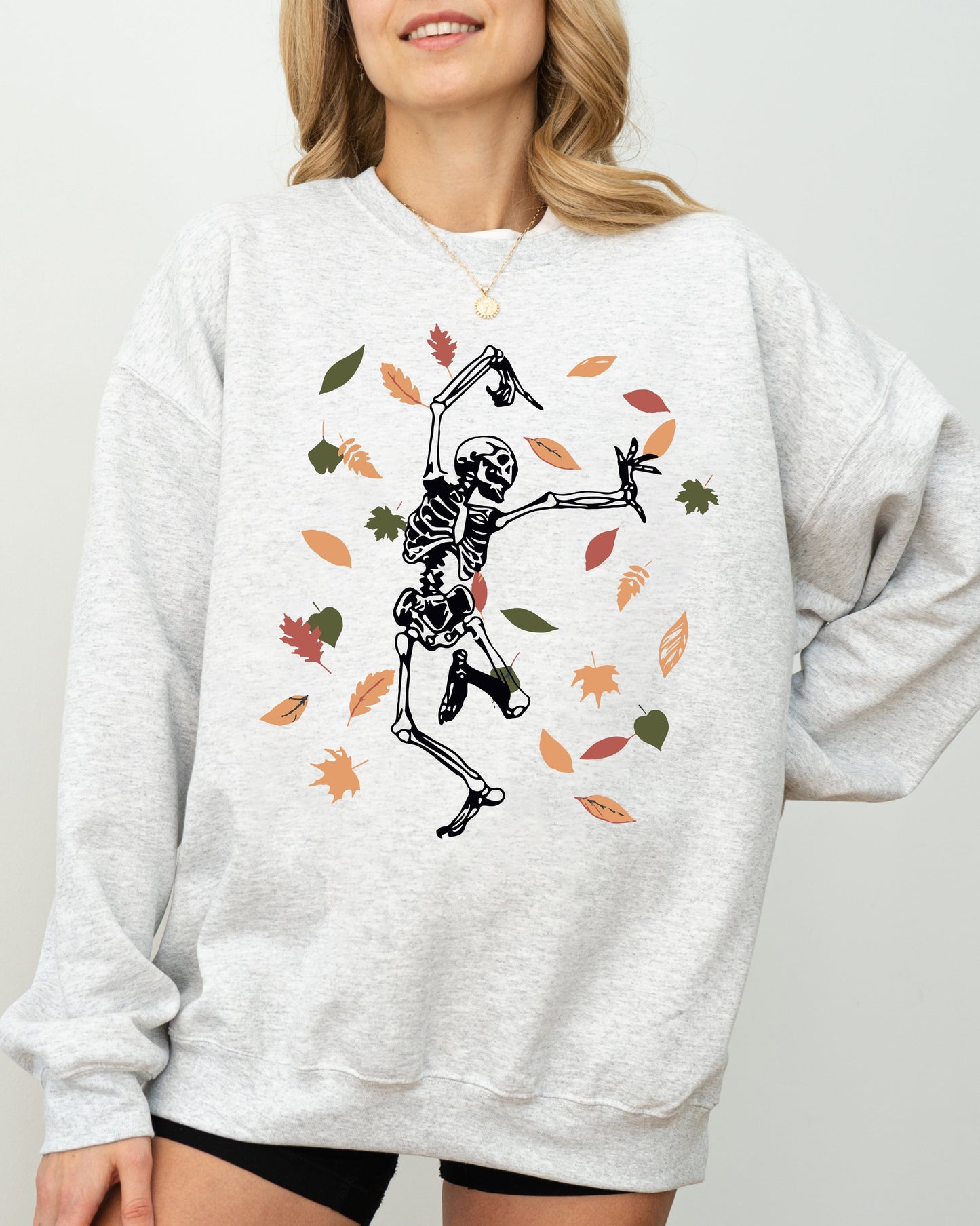 Fall Leaves Funny Spooky Halloween Costume Sweatshirt
