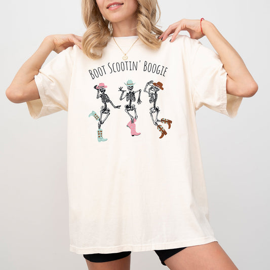 Skeleton Graphic Boot Scootin' Boogie Western T-Shirt Comfort Colors