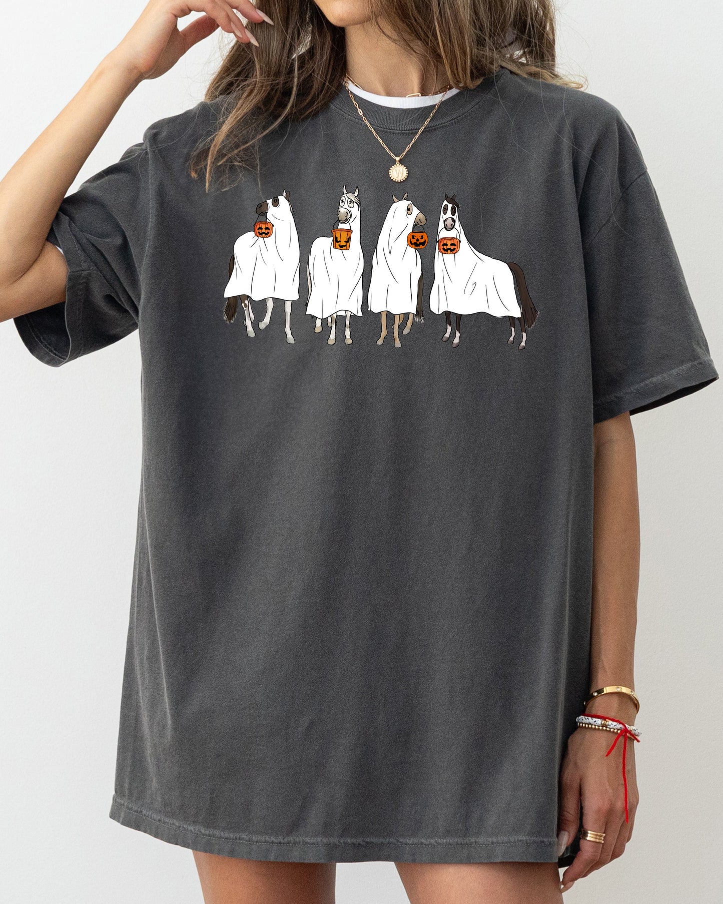 Ghost Farm Skeleton Witch Skull Funny Spooky Halloween Costume Tshirt Comfort Colors T-Shirt