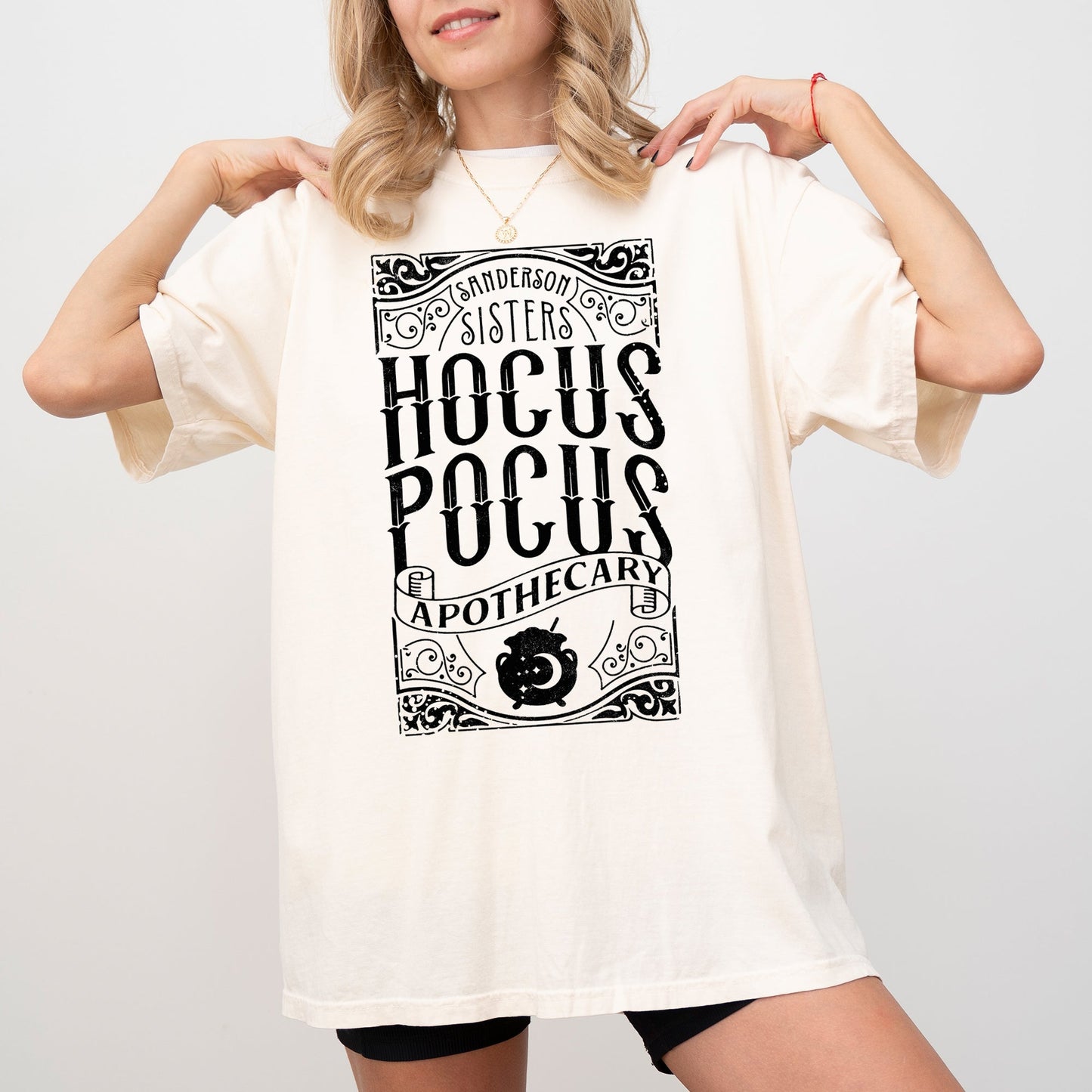 Hocus Pocus Apothecary Skeleton Witch Skull Halloween Tshirt Comfort Colors T-Shirt