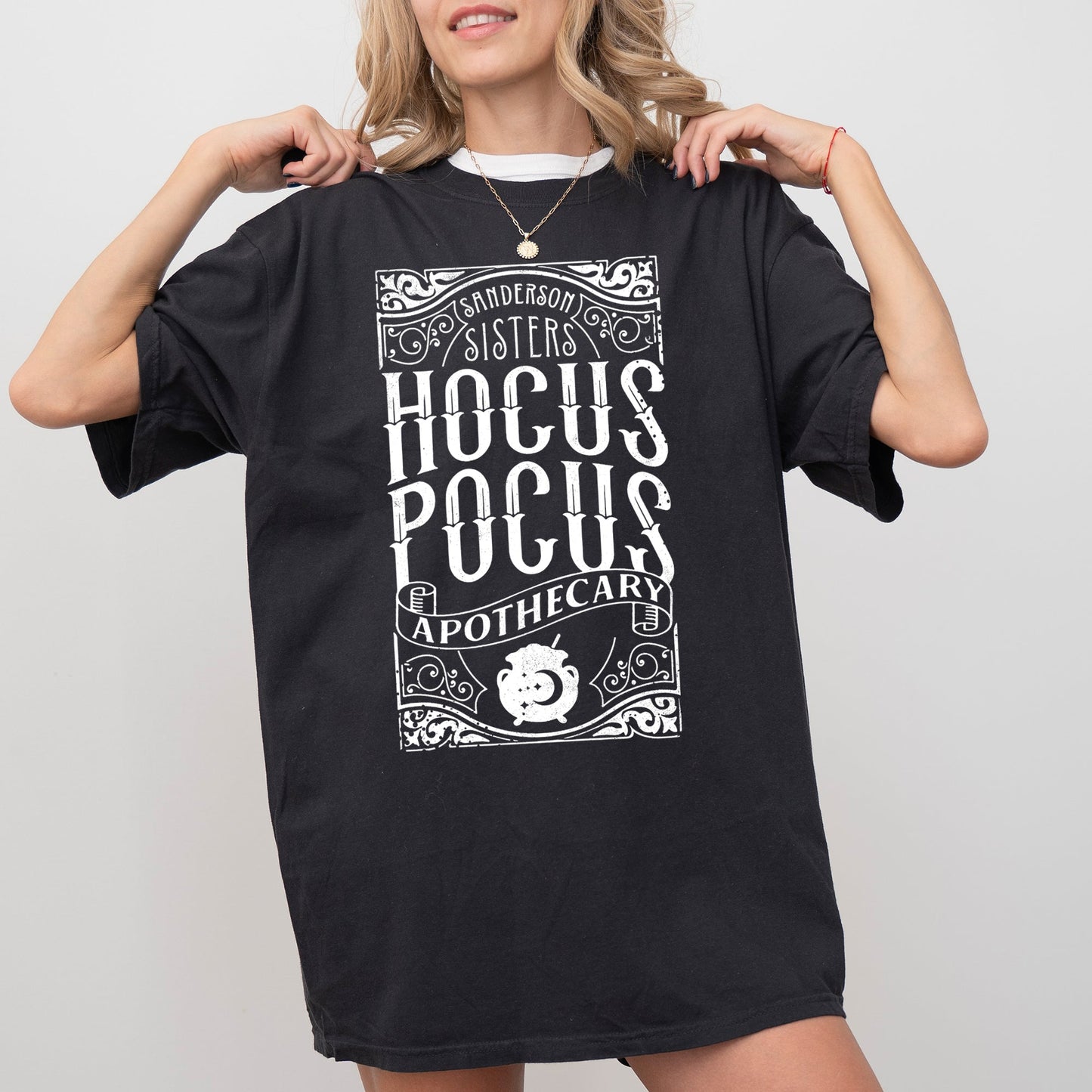 Hocus Pocus Apothecary Skeleton Witch Skull Halloween Tshirt Comfort Colors T-Shirt
