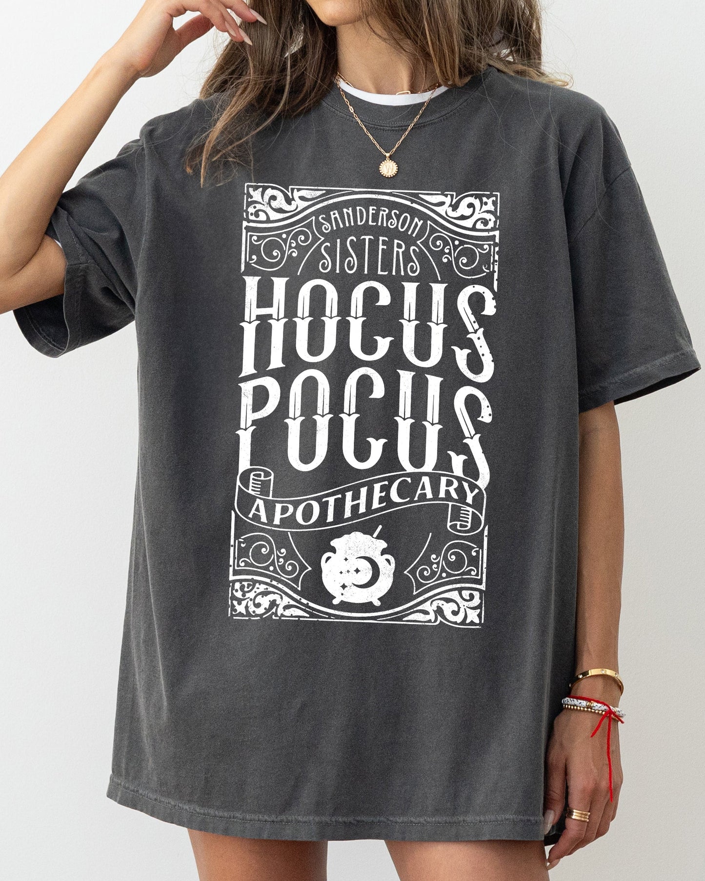 Hocus Pocus Apothecary Skeleton Witch Skull Halloween Tshirt Comfort Colors T-Shirt