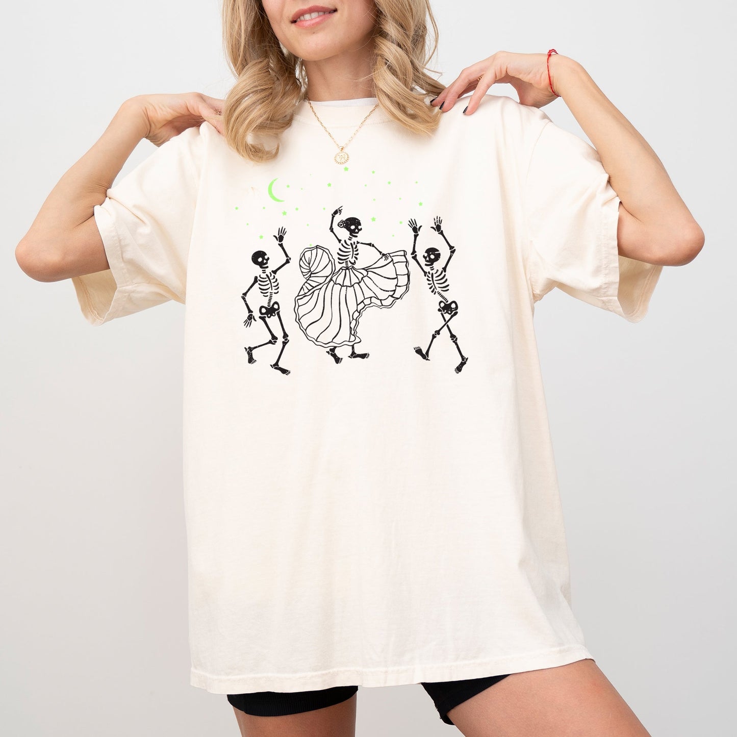 Dance Day of the Dead Skeleton Witch Skull Halloween Costume Tshirt Comfort Colors T-Shirt