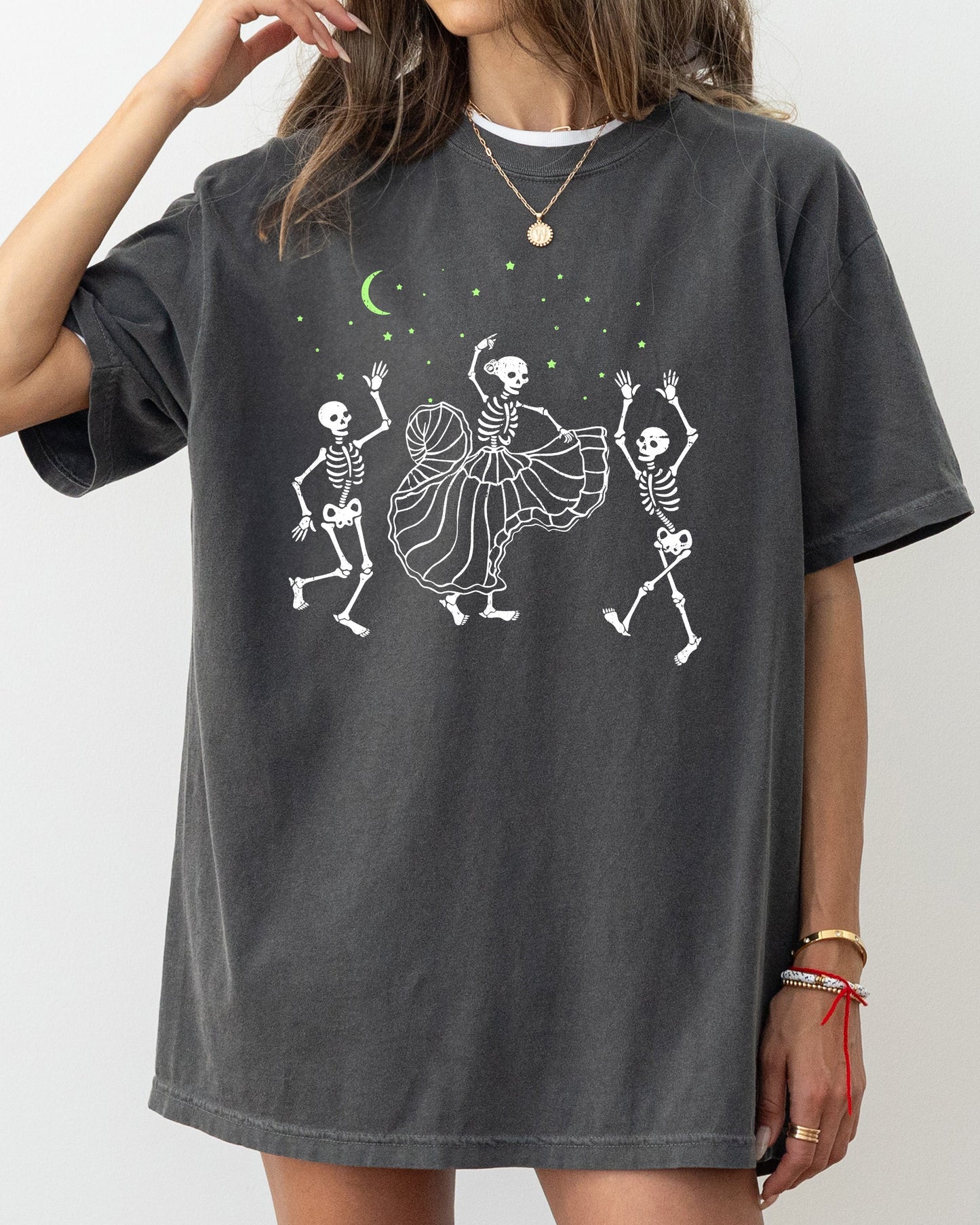 Dance Day of the Dead Skeleton Witch Skull Halloween Costume Tshirt Comfort Colors T-Shirt
