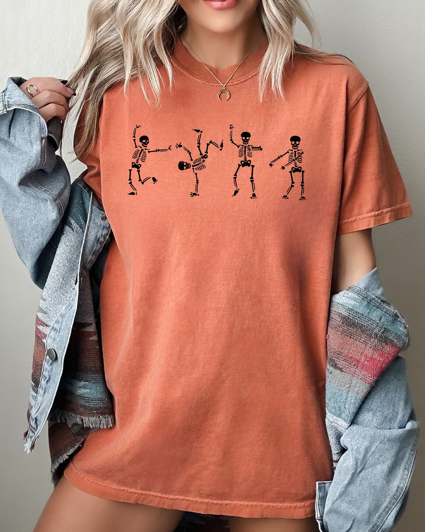 Funny Skeletons Dance Halloween Costume Comfort Colors T-Shirt