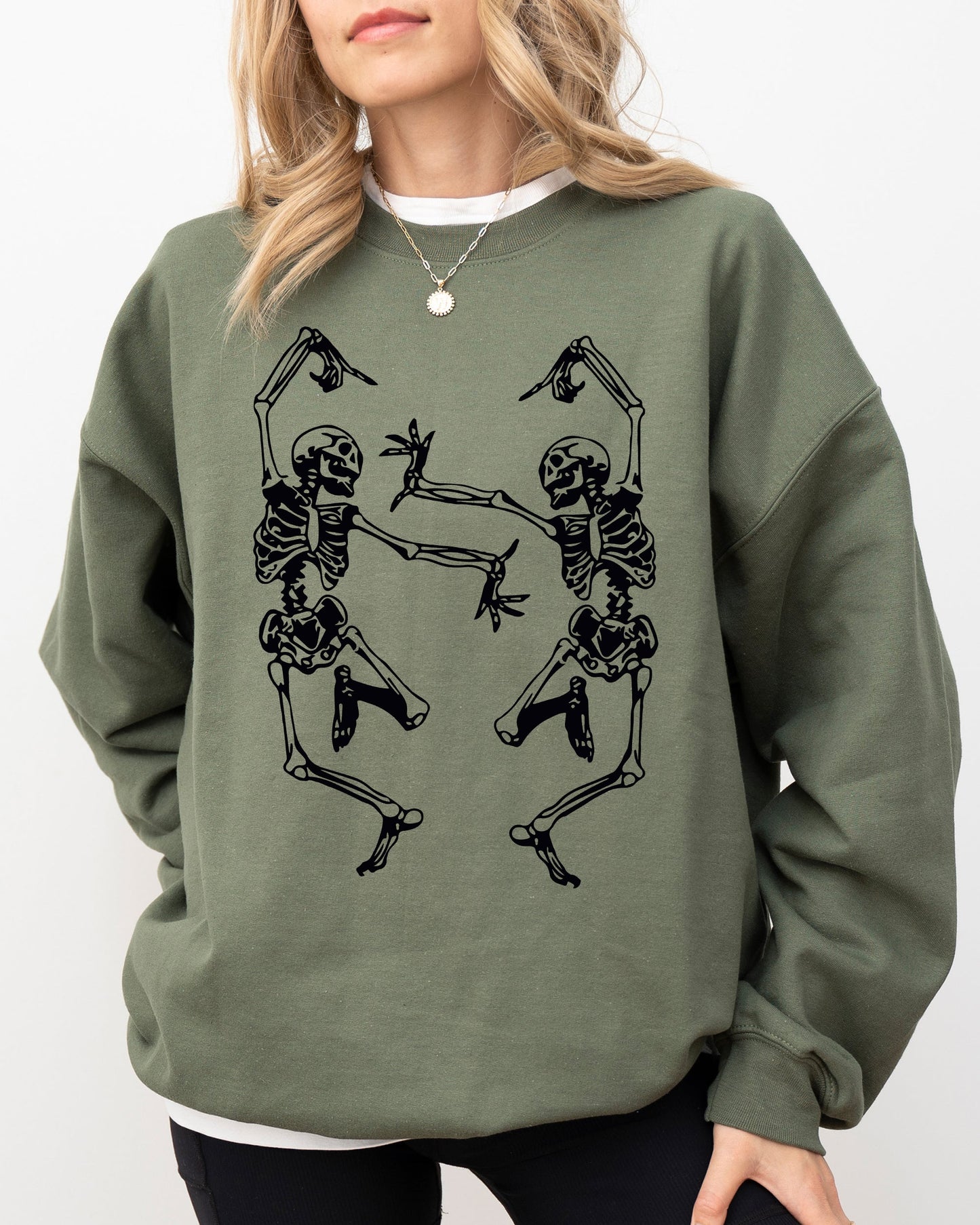 Dancing Skeletons Spooky Costume Sweatshirt Halloween