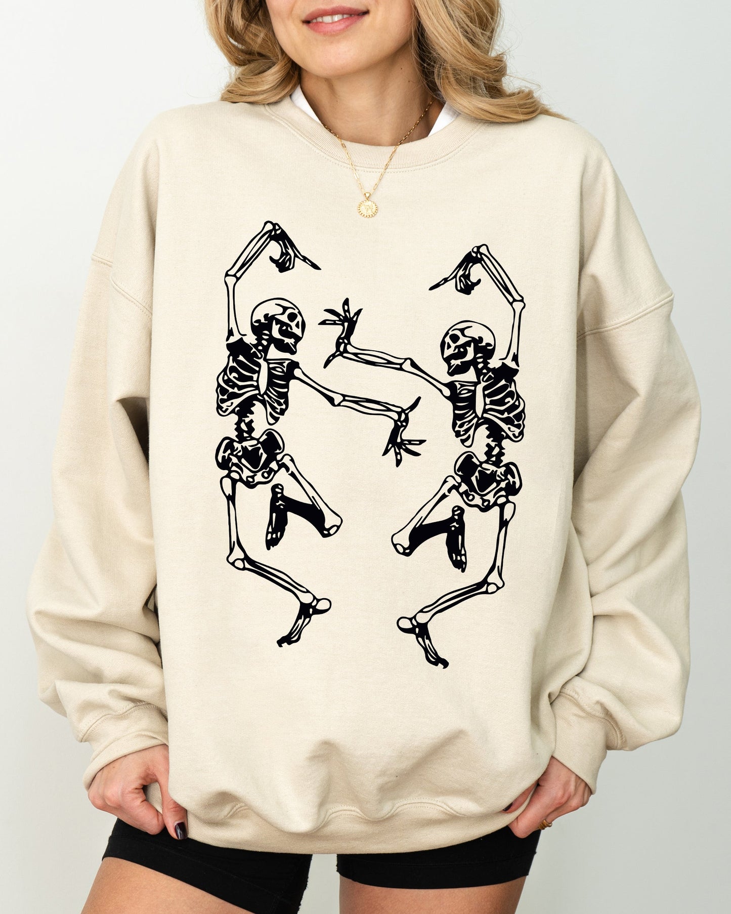 Dancing Skeletons Spooky Costume Sweatshirt Halloween