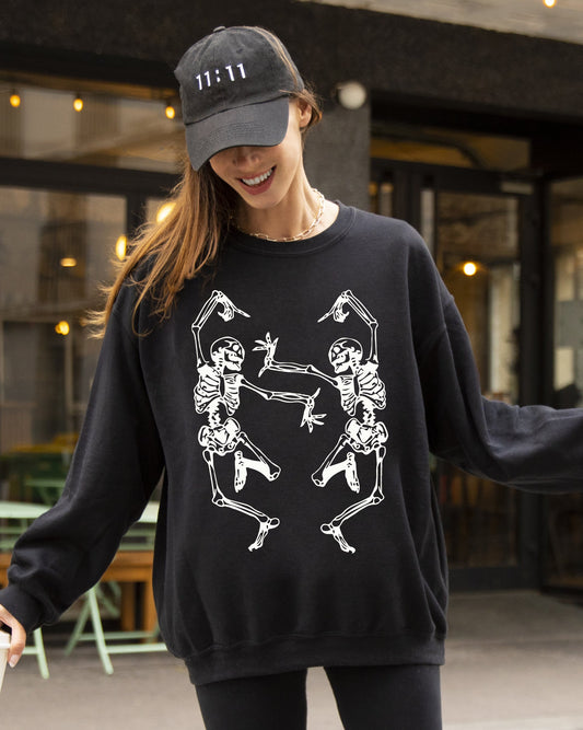 Dancing Skeletons Spooky Costume Sweatshirt Halloween