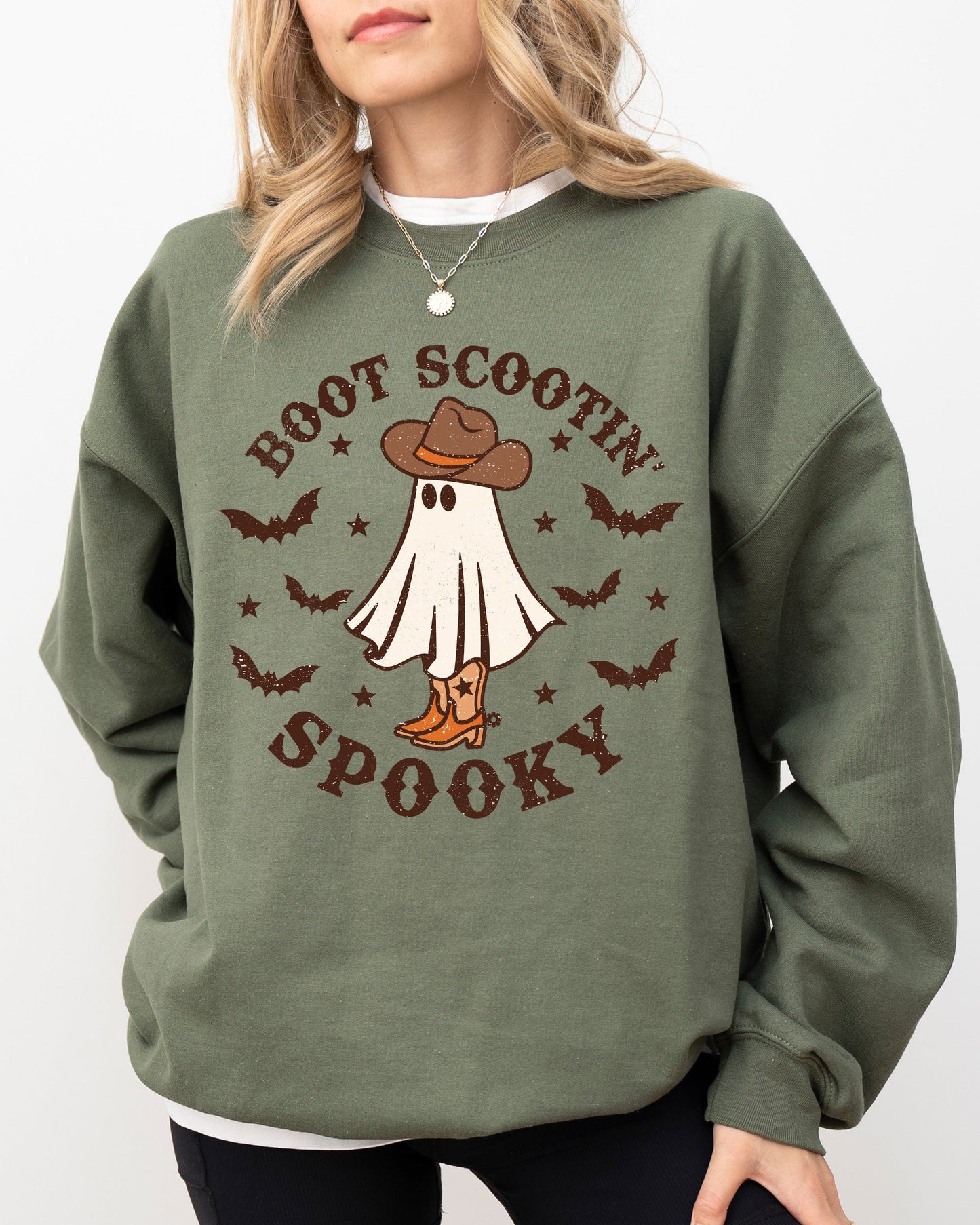 Boot Scootin' Spooky Halloween Costume Sweatshirt Unisex