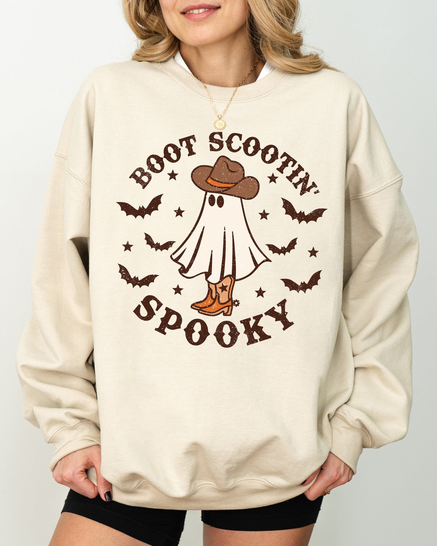 Boot Scootin' Spooky Halloween Costume Sweatshirt Unisex