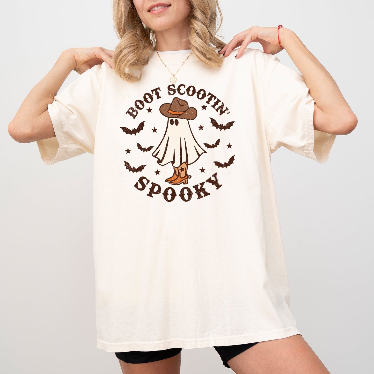 Spooky Skeleton Witch Skull Halloween Costume Tshirt Comfort Colors T-Shirt