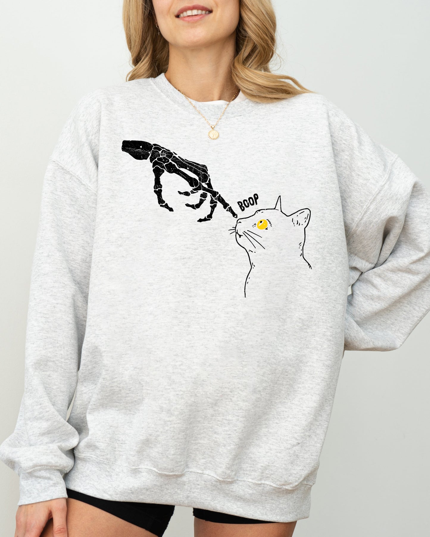 Boop Cat Halloween Costume Sweatshirt Spooky Aesthetic
