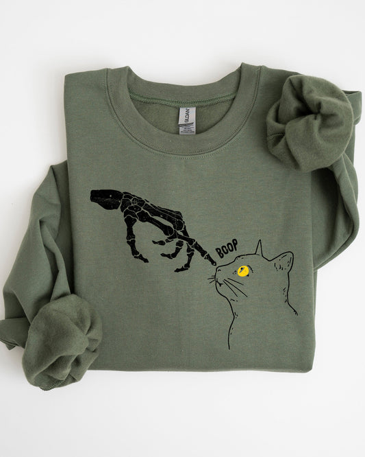 Boop Cat Halloween Costume Sweatshirt Spooky Aesthetic