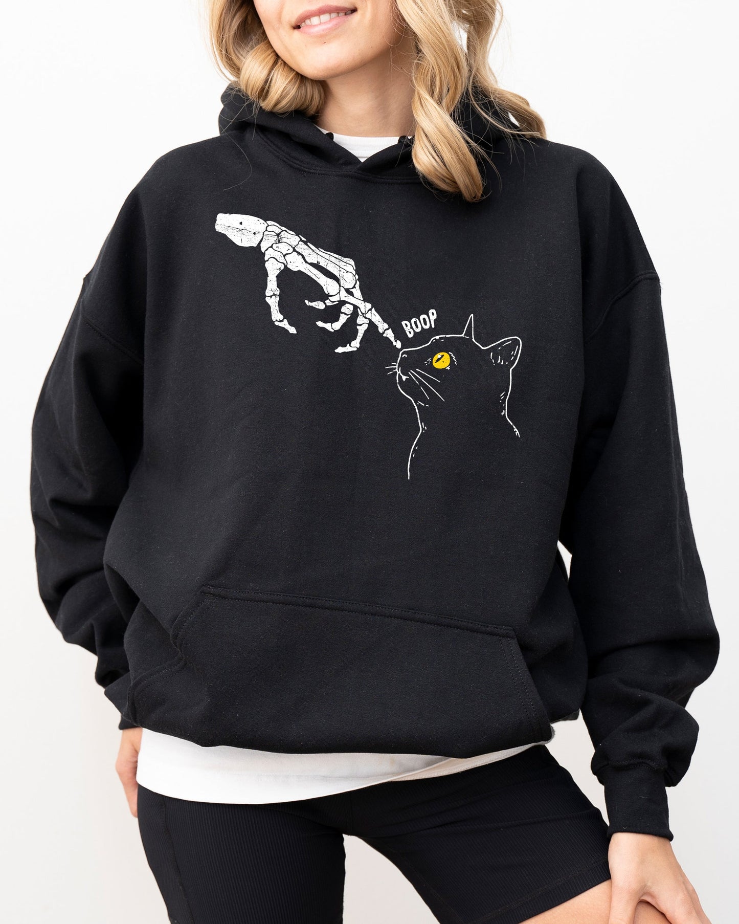 Boop Cat Spooky Halloween Costume Hoodie Hooded Sweatshirt