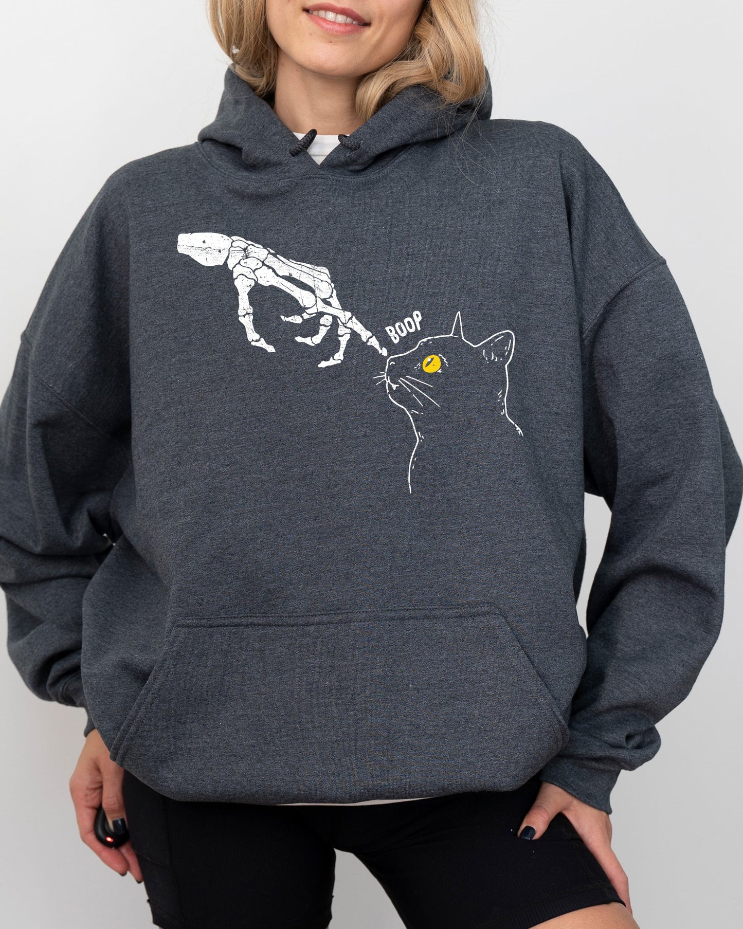 Boop Cat Spooky Halloween Costume Hoodie Hooded Sweatshirt