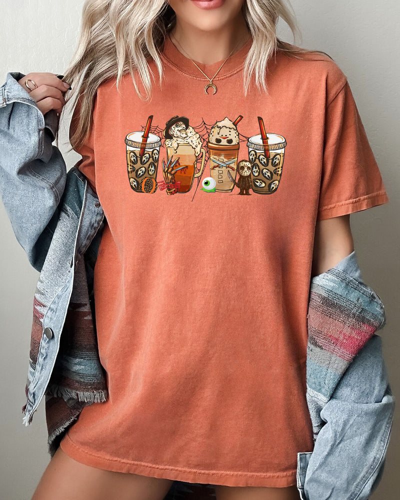 Halloween Coffee Spooky Aesthetic Costume Tshirt Comfort Colors T-Shirt