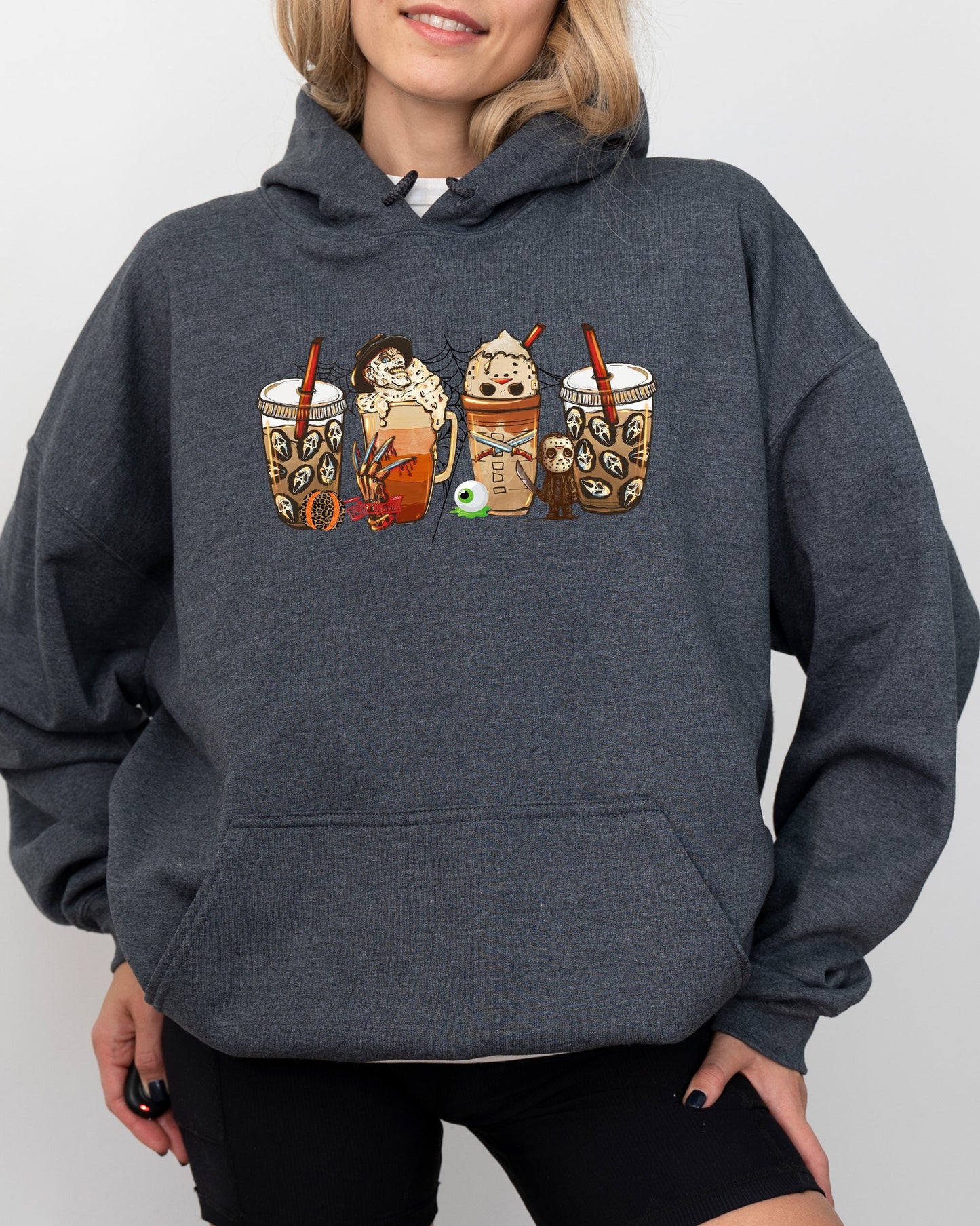 Halloween Coffee Spooky Hoodie Hooded Sweatshirt