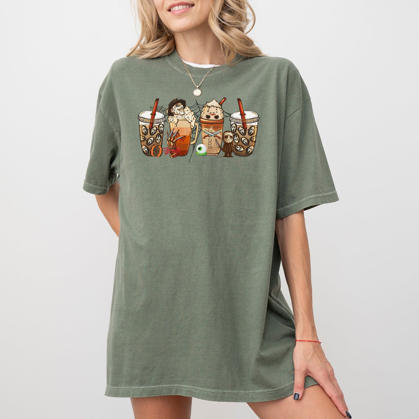 Halloween Coffee Spooky Aesthetic Costume Tshirt Comfort Colors T-Shirt