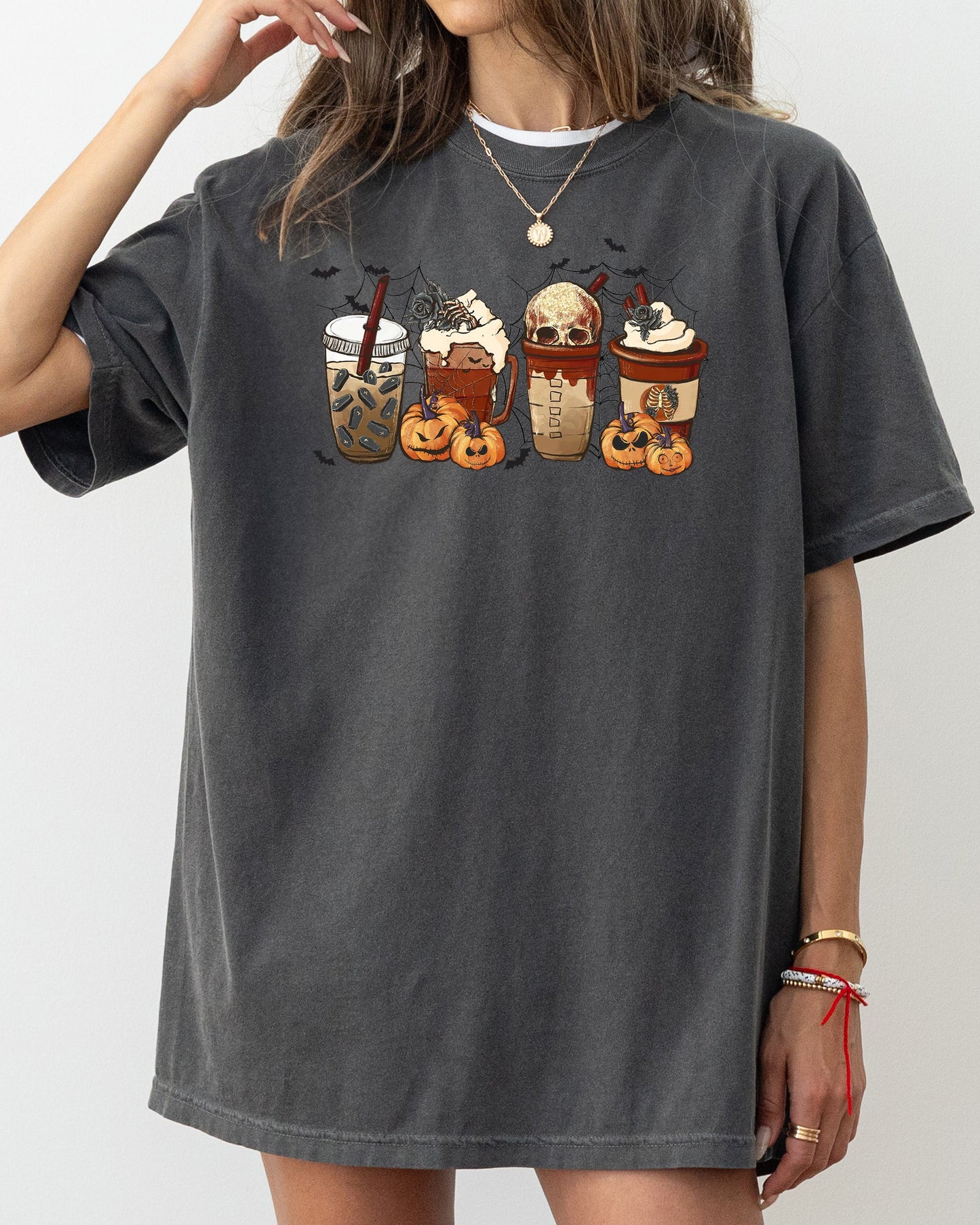 Halloween Coffee Retro Comfort Colors T-Shirt