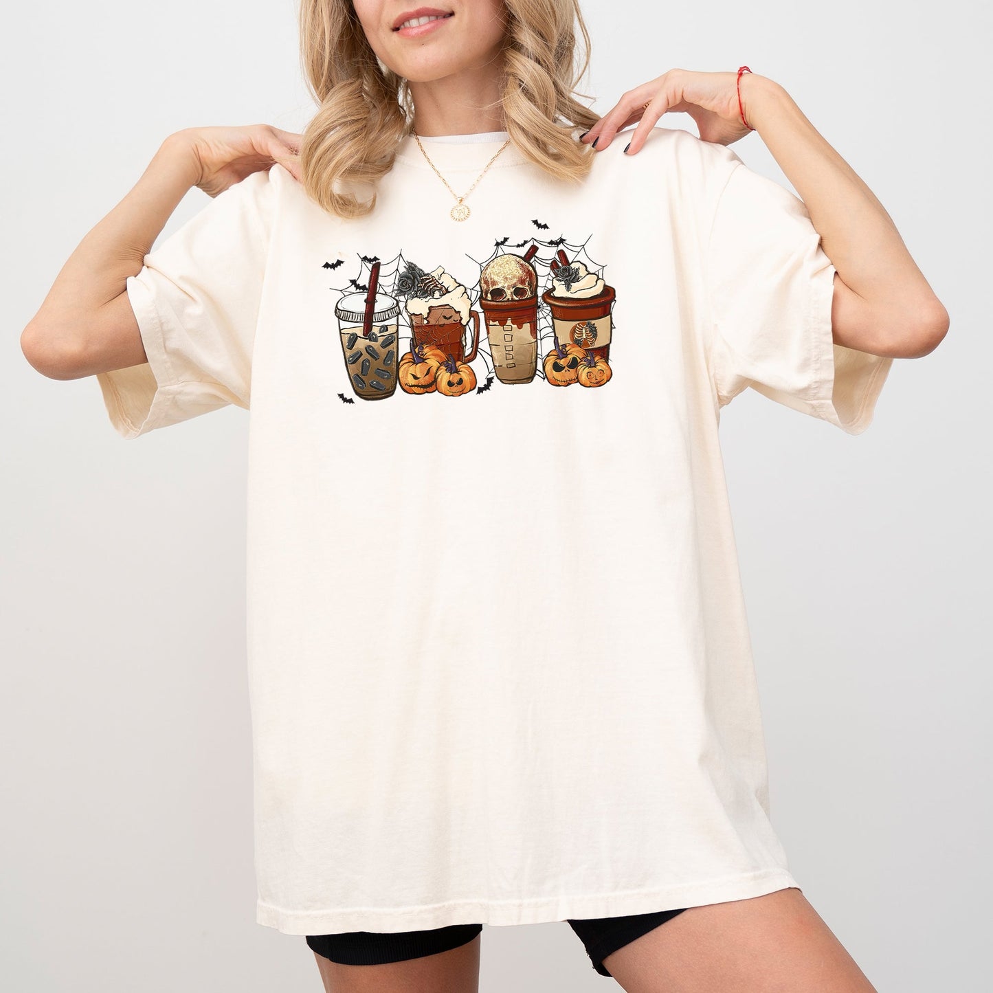 Halloween Coffee Retro Comfort Colors T-Shirt