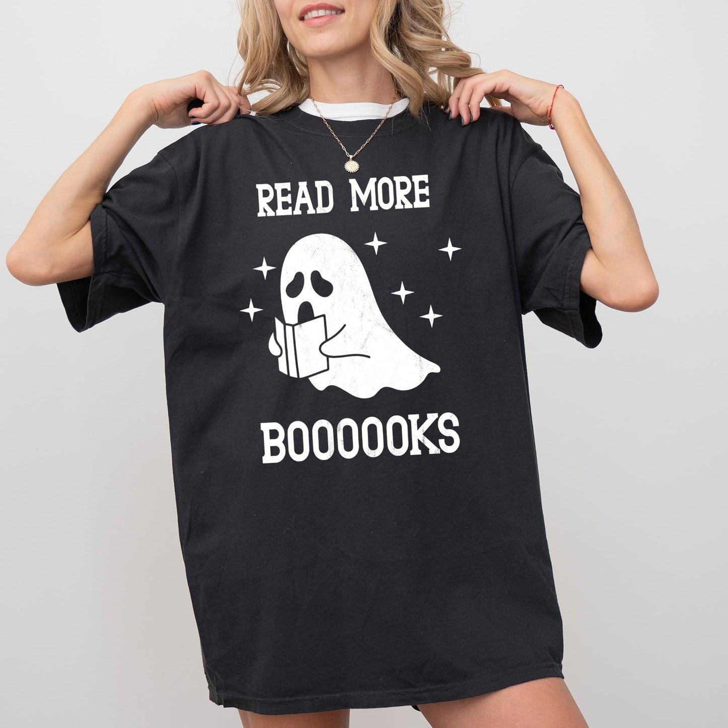 Read More Books, Ghost, Skeleton, Witch, Skull, Spooky, Aesthetic, Meme, Halloween, Costume, Tshirt Comfort Colors T-Shirt
