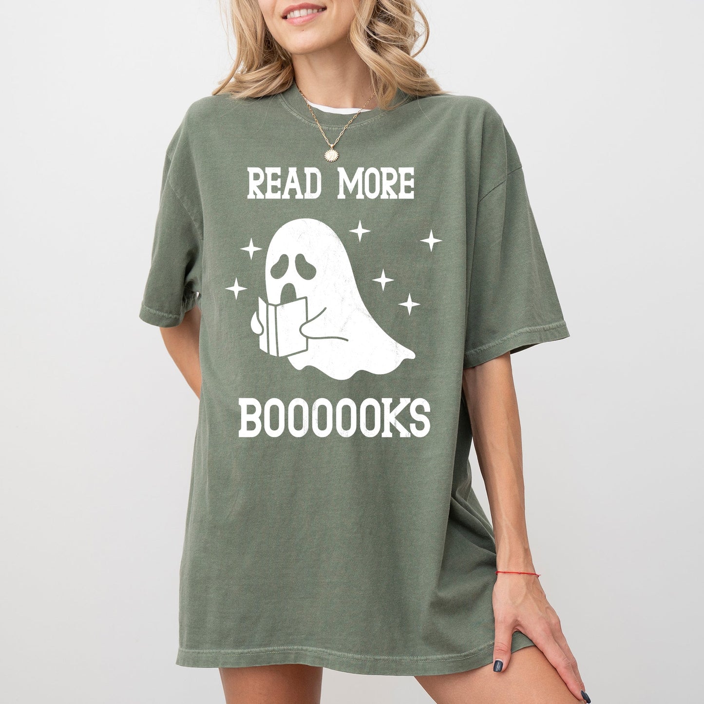Read More Books, Ghost, Skeleton, Witch, Skull, Spooky, Aesthetic, Meme, Halloween, Costume, Tshirt Comfort Colors T-Shirt