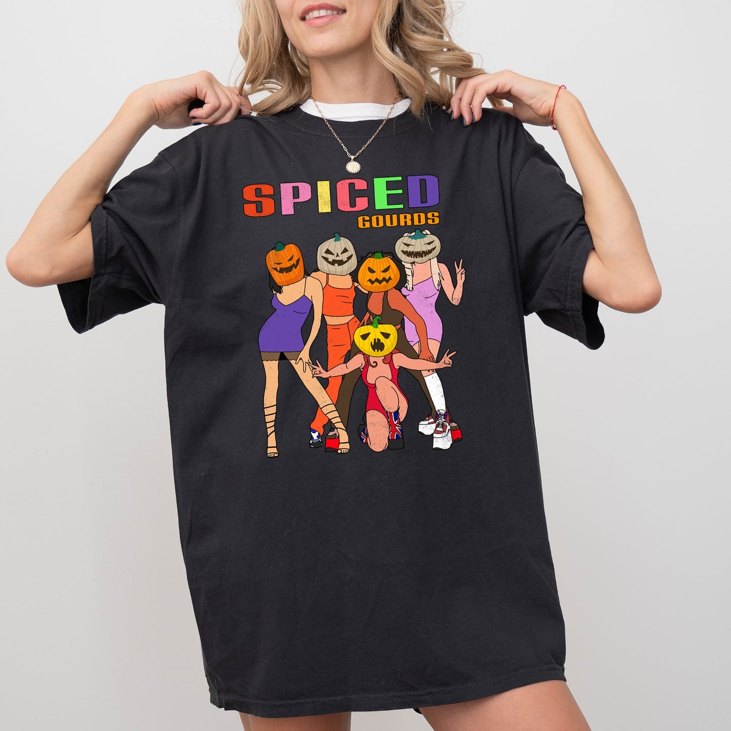 Spiced Gourds, Skeleton, Ghost, Witch, Skull, Spooky, Aesthetic, Meme, Halloween, Costume, Tshirt Comfort Colors T-Shirt