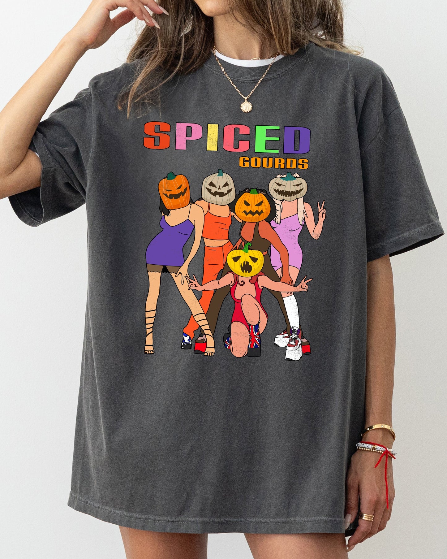 Spiced Gourds, Skeleton, Ghost, Witch, Skull, Spooky, Aesthetic, Meme, Halloween, Costume, Tshirt Comfort Colors T-Shirt