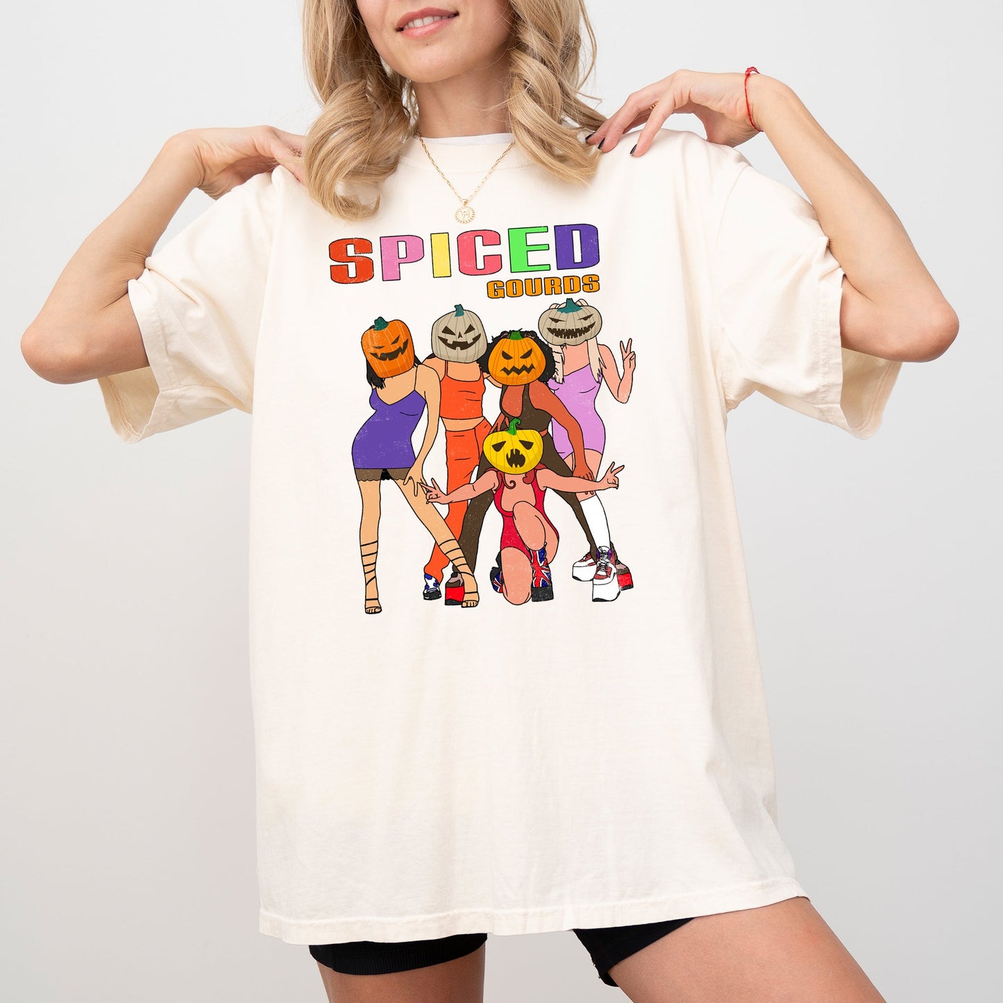 Spiced Gourds, Skeleton, Ghost, Witch, Skull, Spooky, Aesthetic, Meme, Halloween, Costume, Tshirt Comfort Colors T-Shirt