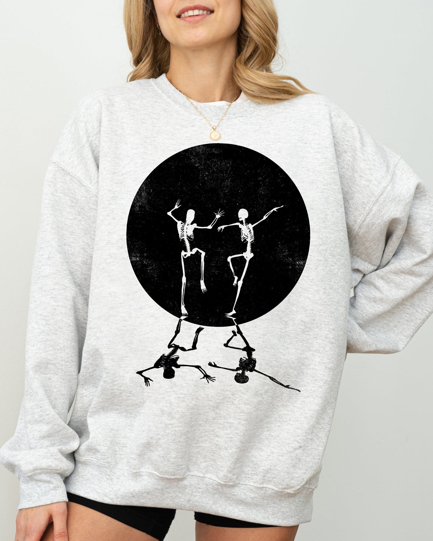 Dancing Skeletons Spooky Halloween Costume Sweatshirt