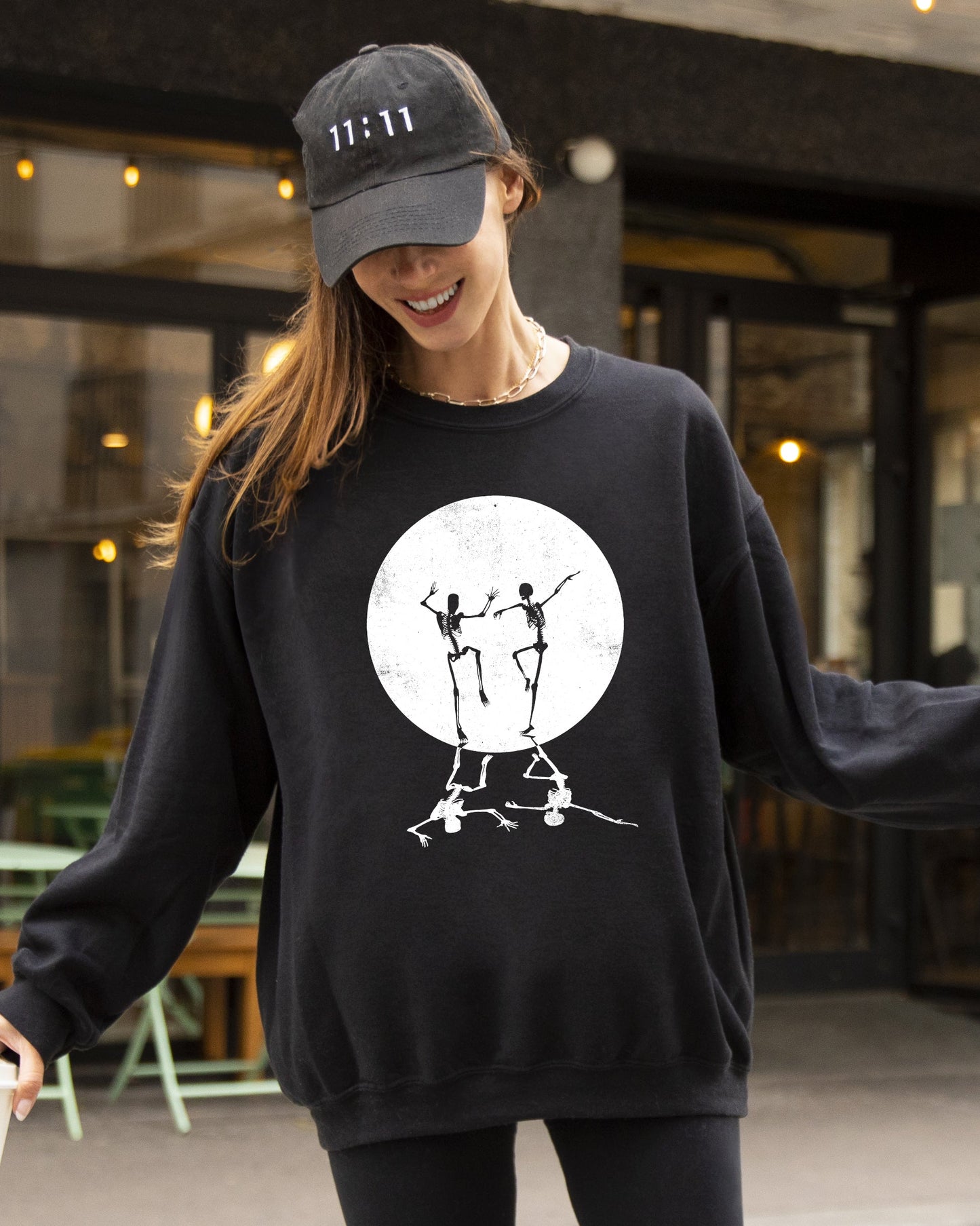 Dancing Skeletons Spooky Halloween Costume Sweatshirt