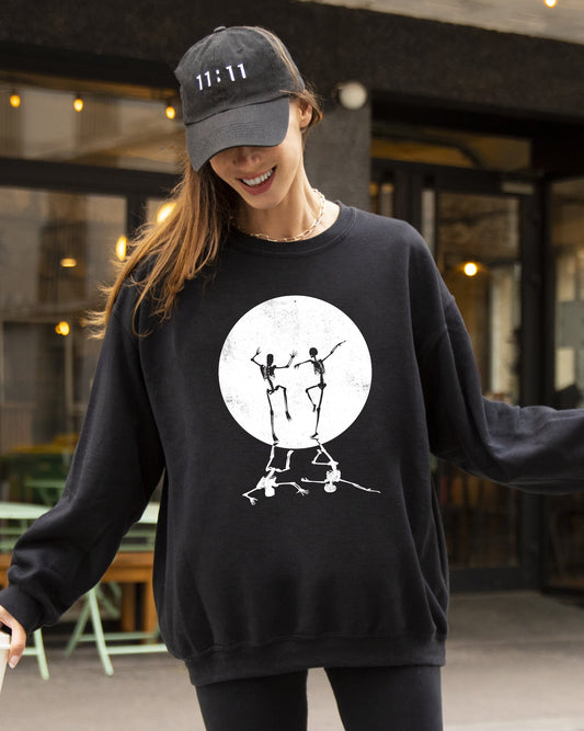 Dancing Skeletons Spooky Halloween Costume Sweatshirt