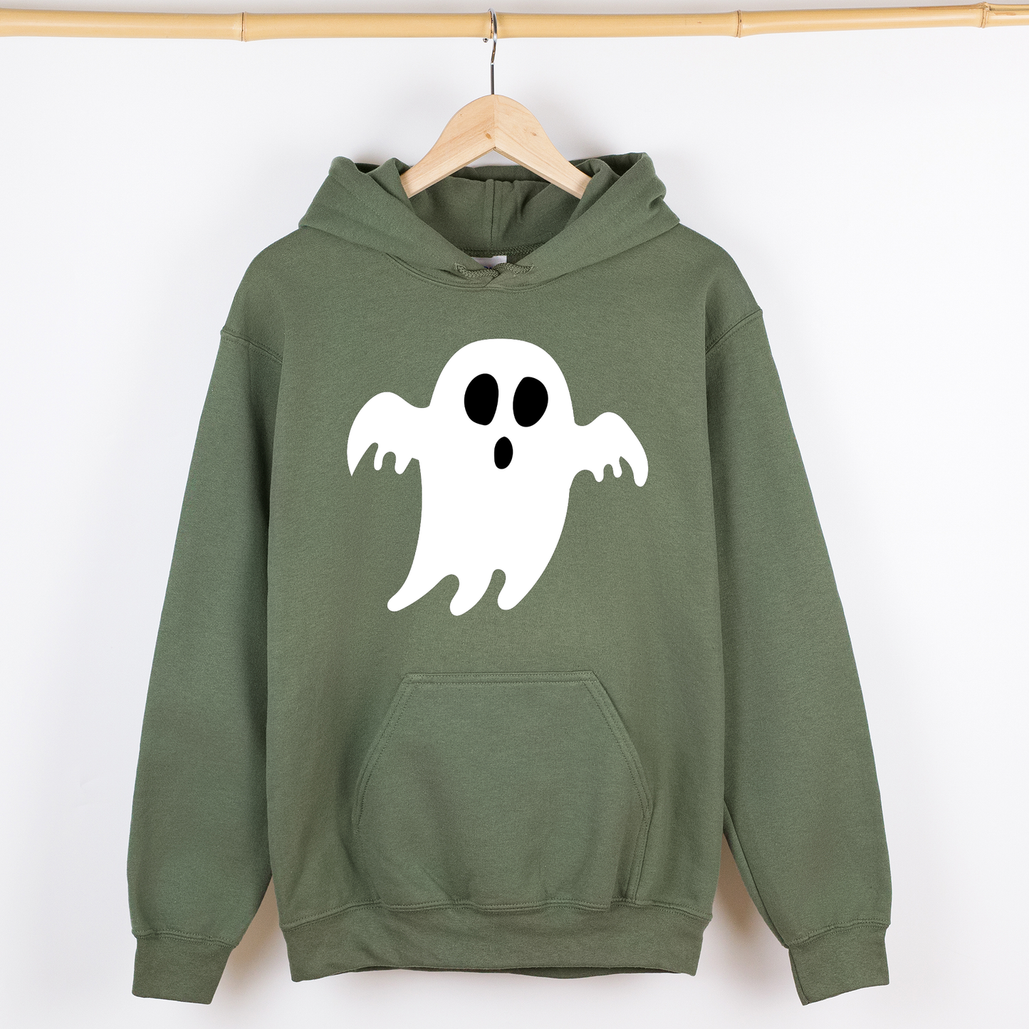 Spooky Ghost, Skeleton, Witch, Skull, Spooky, Aesthetic, Meme, Halloween, Costume, Graphic Hoodie, Hooded Sweatshirt