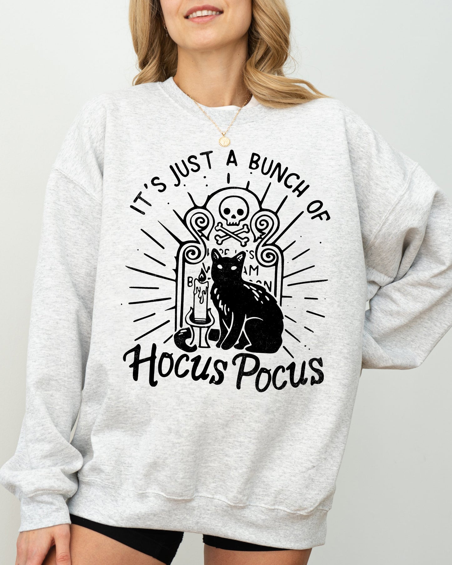 Hocus Pocus Spooky Halloween Costume Sweatshirt Cotton Polyester Blend
