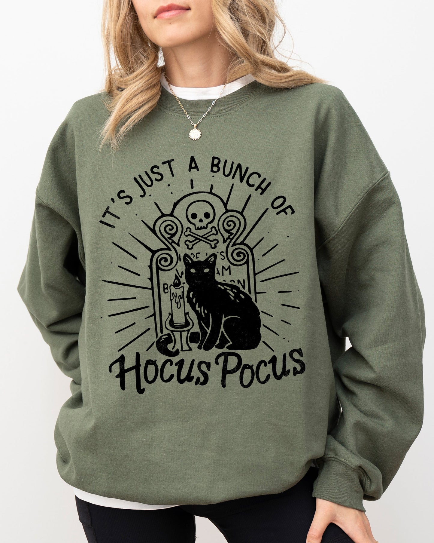 Hocus Pocus Spooky Halloween Costume Sweatshirt Cotton Polyester Blend